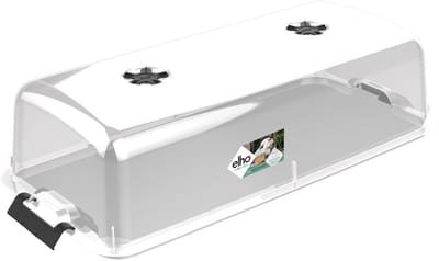 Elho Green Basics Kweekhuis XXL 75 - Deksel voor Kweektafel - 100% Gerecycled Plastic - Ø 74.8 x H 20.3 cm - Transparant