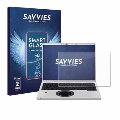 2 Stuks Savvies Screenprotector - geschikt voor Panasonic CF-FV3 - beschermfolie glas transparant