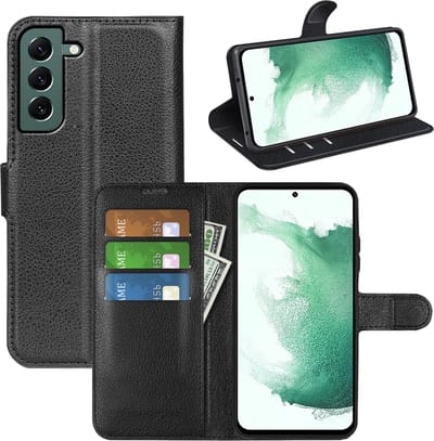 MobyDefend Hoesje - Geschikt voor Samsung Galaxy S23 Plus (S23+) - Kunstleren Wallet Book Case (Sluiting Voorkant) - Zwart
