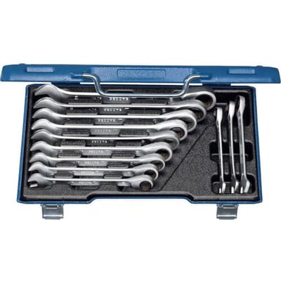Gedore 2297442 7 R-012 Steek-ringratelsleutelset 12-delig Sleutelbreedte (metrisch) 8 - 19 mm