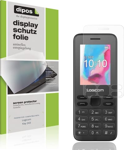 dipos – 4x Matte Beschermfolie geschikt voor Logicom Kay 243 | Krasbestendige & antireflecterende Screenprotector Ultra-Thin