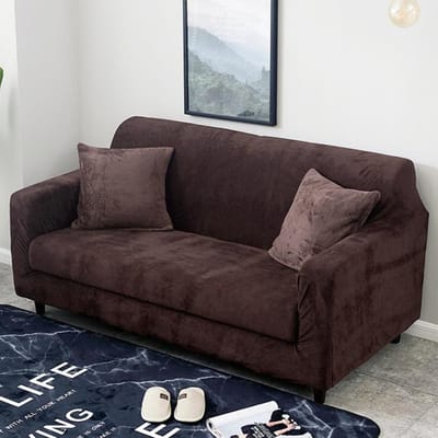 Pluche Stof Bankhoes Dikke Slipcover Bank Bankhoezen Stretch Elastisch Goedkope Bankhoezen Handdoek Wrap Bekleding 1 Seat
