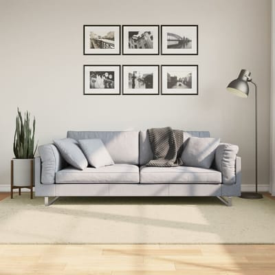vidaXL - Vloerkleed - HUARTE - laagpolig - zacht - wasbaar - 160x230 - cm - crème