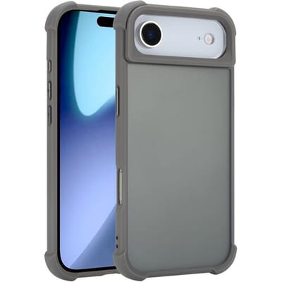 Coverzs matte shock hoesje geschikt voor iPhone Air (grijs) – stevige case met krasbestendige bescherming, slank design en perfecte pasvorm
