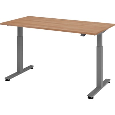 XMST 16 G | Bureau - 160 x 80 Walnoot Tafelhoogte I Elektrisch in hoogte verstelbaar