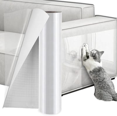 Transparante Krabbescherming voor Meubels - Zelfklevende Tape van 5m x 42cm voor Katten - Flexibele Anti-Krabfolie voor Banken, Deuren en Wanden