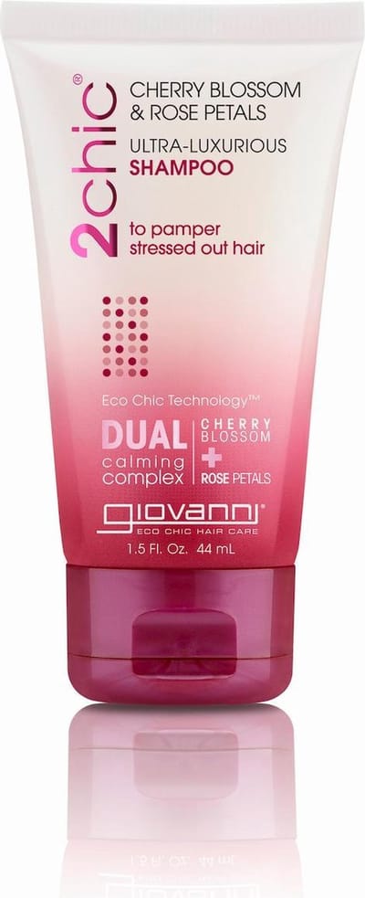 Giovanni Cosmetics - 2chic - Ultra-Luxurious Shampoo with Cherry Blossom&Rose Petals - (Travel Size) 44 ml