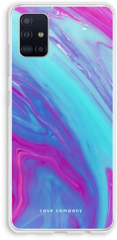 Hoesje geschikt voor Samsung Galaxy A51 4G hoesje - Zweverige regenboog - Soft Cover Telefoonhoesje - Bescherming aan alle Kanten en Schermrand