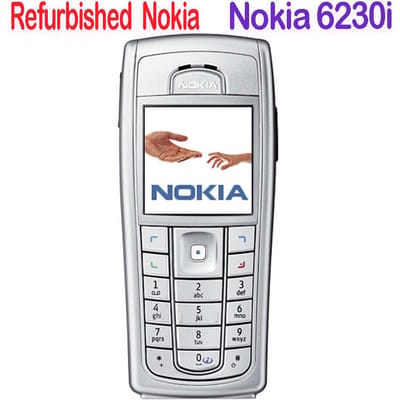Gerenoveerde Nokia Originele Nokia 6230i Mobiele Telefoon Met 1 SIM 1 Battery 1 Charger zilver