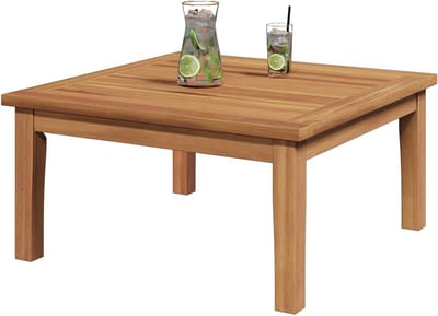 Tuinstafel Teakhout - Terrastafel Rechthoekig - Buiten Eten - Massief Duurzaam Hout - 60x60x30 cm - Bruin