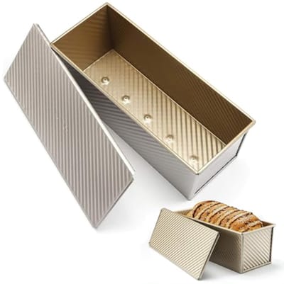 Rechthoekige Toastbrood Bakvorm met Deksel - 32 x 12 x 11 cm