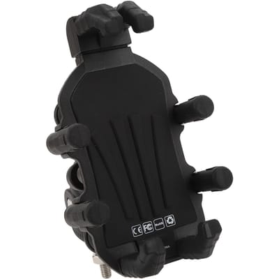 Support de téléphone pour potence de fourche de moto avec amortisseur de vibrations Verrouillage sécurisé haute vitesse Support réglable pour 4,9 à 8,1 pouces black