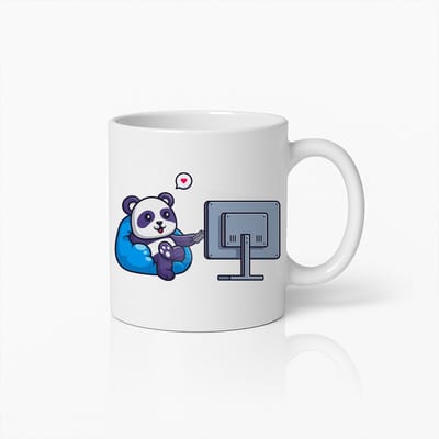 Schattige Panda Gaming Beker – Liefdevol Cartoon Gamer Ontwerp – Perfect Cadeau voor Pandaliefhebbers & Videospel Fans – Keramische Koffiemok