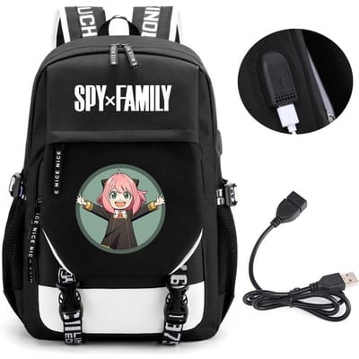 3-delige Schoolrugzakset voor Studenten Grote Capaciteit Oxford Stof Schooltas met Schouderband en Etui Spy x family spy school bag