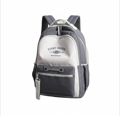 TK-S Rugzak, Grijs en Ruim, 30 Liter, 17,3 inch laptop, drankflesvak. (50x30x20cm)