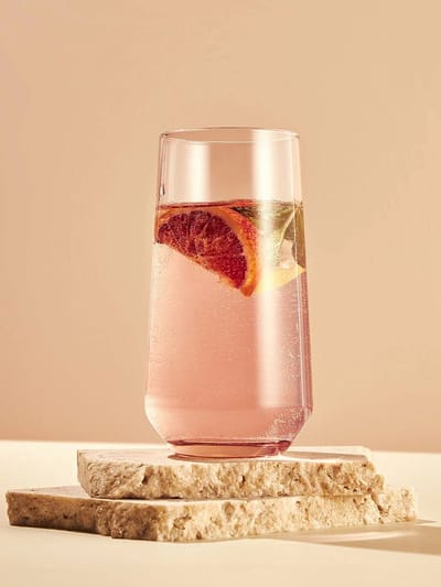 Pasabahce Allegra – Roze Longdrinkglazen – Set van 3 – 470 ml – Stijlvolle glazen – Vaatwasserbestendig