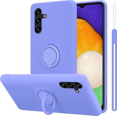 Cadorabo Hoesje geschikt voor Samsung Galaxy A13 5G in LIQUID LICHT PAARS - Beschermhoes van flexibel TPU silicone Case Cover met ring