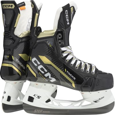 CCM - Tacks AS-V Pro - IJshockeyschaatsen - Schaatsen Heren - Volwassenen - Zwart - One-Piece Boot Power & Maximale Controle - Regular Fit - Maat EU 45.5
