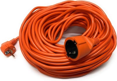 Stroom en elektriciteit verlengkabel 30 m binnen-buiten met stopcontact-geaarde stekker