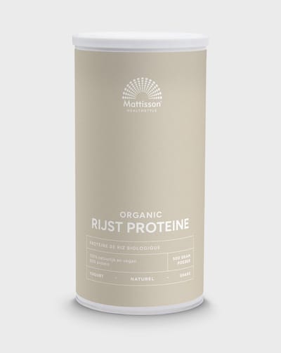 Mattisson - Biologische Rijst Proteïne Poeder - 80% Eiwit - Naturel - Proteine Shake - 500 Gram