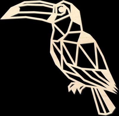 Houten Dierenkop • Houten Toekan • Dierenkop Toekan • Extra Groot • Populier • Houten Dier • Wandecoratie