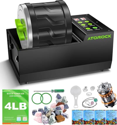 Rots Polijstmachine - Steen Tumbler - Edelstenen Polijsten - Borstelloze Motor - 1.8 kg Vat - Zwart