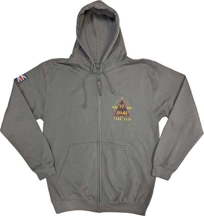 Def Leppard - Logo Tour 2019 Vest met capuchon - S - Grijs