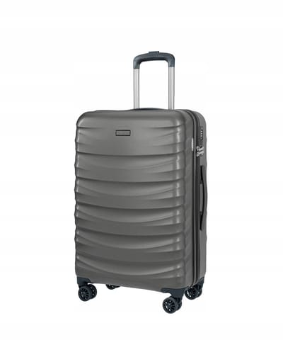 Puccini Valencia Middelgrote Koffer 65cm Polycarbonaat Antraciet