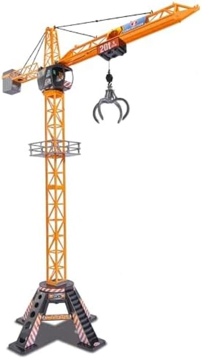 Elektrische Speelgoedkraan met Afstandsbediening - 120 cm Hoge Torenkraan met Grijparm, Kabellier en Laadplatform - Bouwplaats Speelgoed voor Kinderen vanaf 3 Jaar