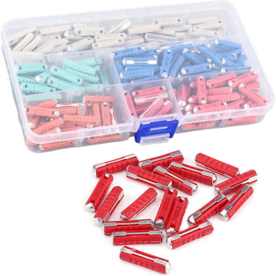 Assortiment de 200 fusibles multicolores en forme de torpille pour voitures européennes anciennes gray