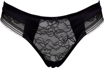 After Eden Toonya String with satin detail Dames Onderbroek - Black - Maat L