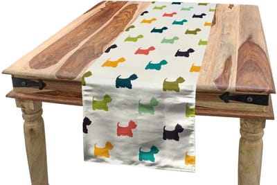 ABAKUHAUS Hondenliefhebber Tafelrunner – Gevlekte Terriër, 40x180 cm
