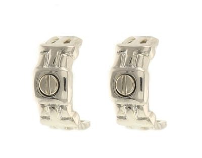 Behave - Dames oorbellen stekers zilverkleur schakel-look - 2 cm