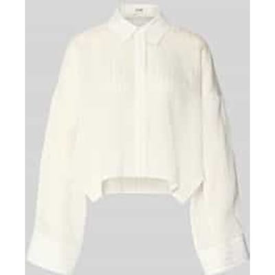 relaxed fit blouse met verborgen knoopsluiting model 'OSHIA'