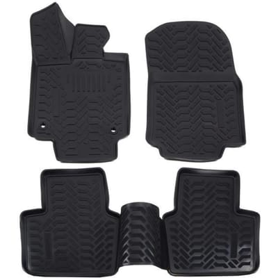 Tapis de sol - Exclusive - Toyota RAV4 - Caoutchouc - Système de fixation - Toutes saisons noir