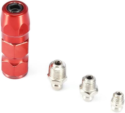 60-delig Vetnippelpakket, Vetnippelpakket, Metalen Nippel, Mechanisch Smeeronderdeel met Plastic Doos + Vetspuit, Platte Mond