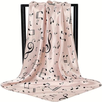 Zijden sjaal, vierkante sjaal voor vrouwen, print hoofdband, foulard, satijnen hijab, haarbanden, halsdoek, dames hoofddoeken, bandana's 90x90cm beige