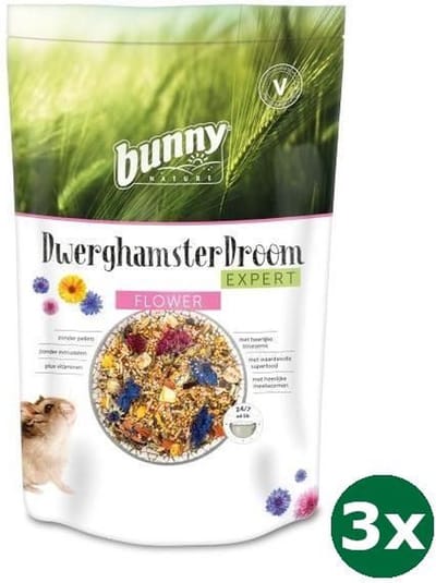 3x500 gr Bunny nature dwerghamsterdroom expert flower
