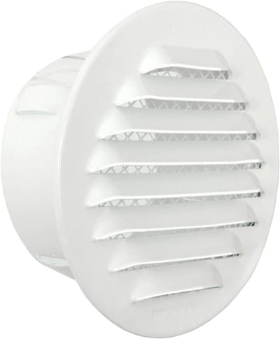 Ronde Inbouwgrill van Aluminium Ø 100 mm voor Ventilatie