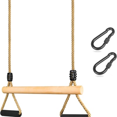 NBAP® Turnrek met Handvaten - Rekstok - Duikelrek - Tuinrek - Hout - Bruin