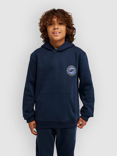 Sweatshirt met capuchon met bedrukte motieven op de borst en achterkant kind Quiksilver Graphic