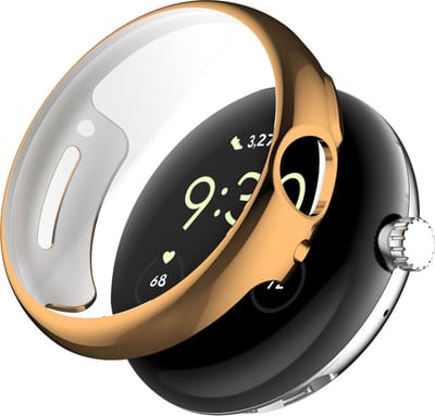 Watch case screenprotector - hoesje - geschikt voor Google Pixel Watch 2 - rosegoud