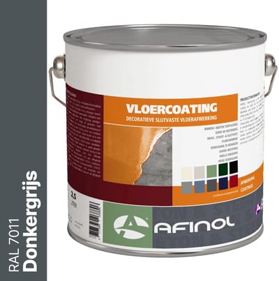 Afinol Vloercoating Donkergrijs (RAL 7011) 2,5 liter