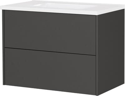 Wastafelkast Rain Grafiet - Breedte 81 cm - Hoogte 61 cm - Diepte 46 cm