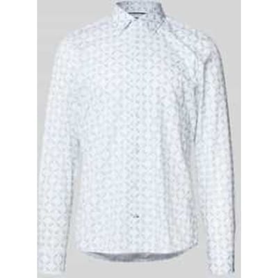 Slim fit zakelijk overhemd met knoopsluiting