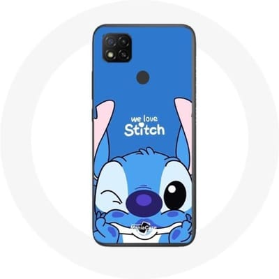 Hoesje - Maniacase - Xiaomi Redmi 9C - Schattige Stitch - Flexibel - Bescherming blauw