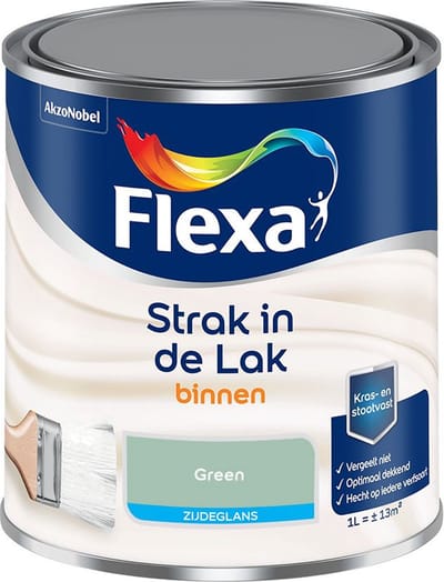 Flexa - Strak In De Lak Binnenlak Zijdeglans - Green - Mengverf - 1 L