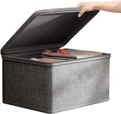 Afsluitbare Opbergdoos - Veilige Container - Waardevolle Spullen Opbergen - Geïntegreerd Cijferslot - 45 cm - Grijs