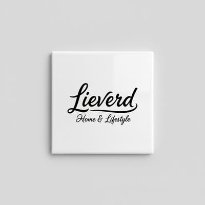 Decoratieve Keramische Tegel “Lieverd Home & Lifestyle” – Minimalistische Wandtegel voor Woondecoratie – 15 × 15 cm