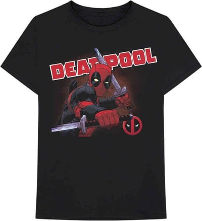 Marvel Deadpool Heren Tshirt -S- Deadpool Cover Zwart